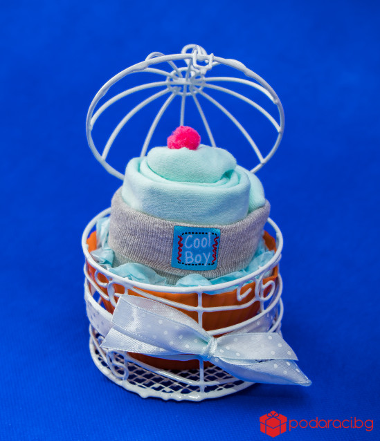 Мъфин за бебе момче в метална клетка