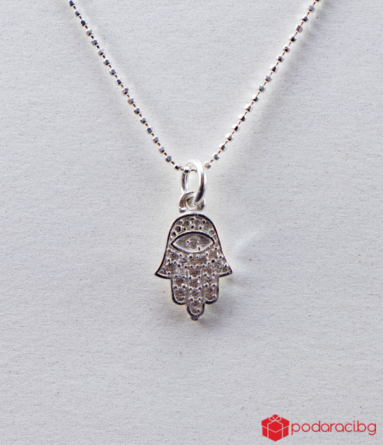 Silver Necklace Hand of Fatima