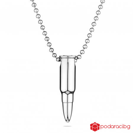 Мъжки медальон SILVER FLAME с куршум