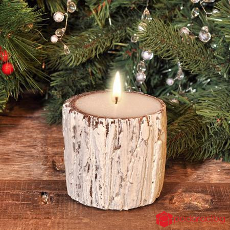 Свещ дърво 9*14,5см.