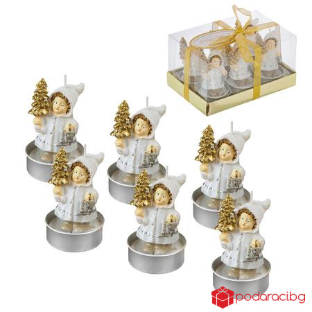 Свещи  дечица с елха  6 бр.