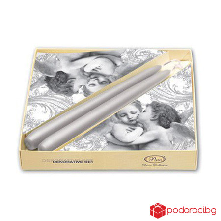 Декоративен Сет ангели сребро