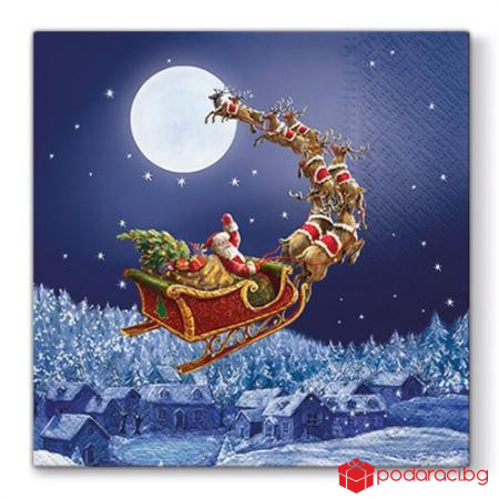 Коледни салфетки Дядо Коледа с шейна