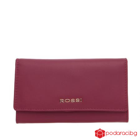 Класическо дамско портмоне в цвят малина ROSSI