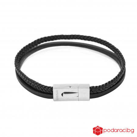 Мъжка гривна с плочка SILVER FLAME неръждаема стомана