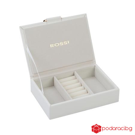 Кутия за бижута цвят бяло - ROSSI 12.5 * 18 * 4.5