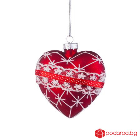 Стъклена играчка Сърце
