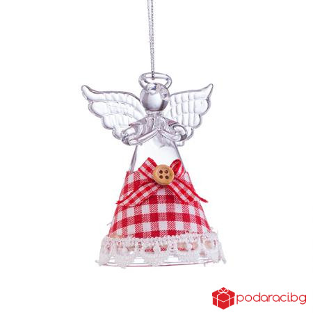 Стъклена играчка Бяла Коледа