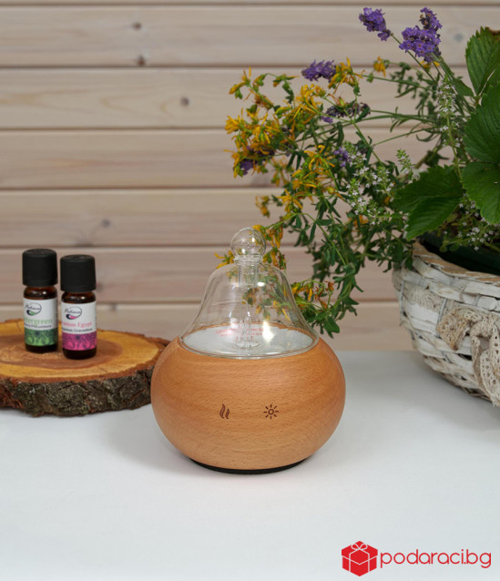 АРОМА НЕБЮЛАЙЗЕР BELL, КАМБАНКА, ЕСТЕСТВЕНО ДЪРВО И СТЪКЛО