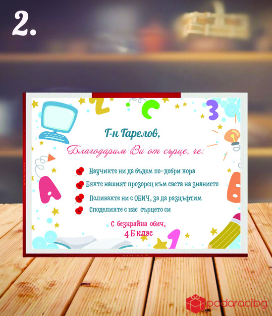 Персонализирани бонбони Меrci за учител