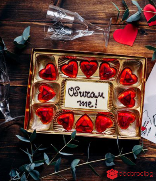 Бонбони Sexy box of diamonds с персонализирана плочка