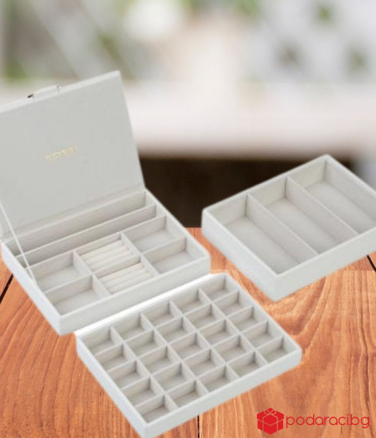 Кутия за бижута цвят бяло - ROSSI