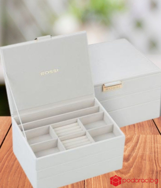 Кутия за бижута цвят бяло - ROSSI
