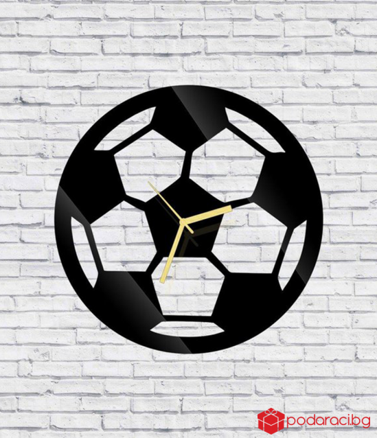Soccer ball clock, wall mounted