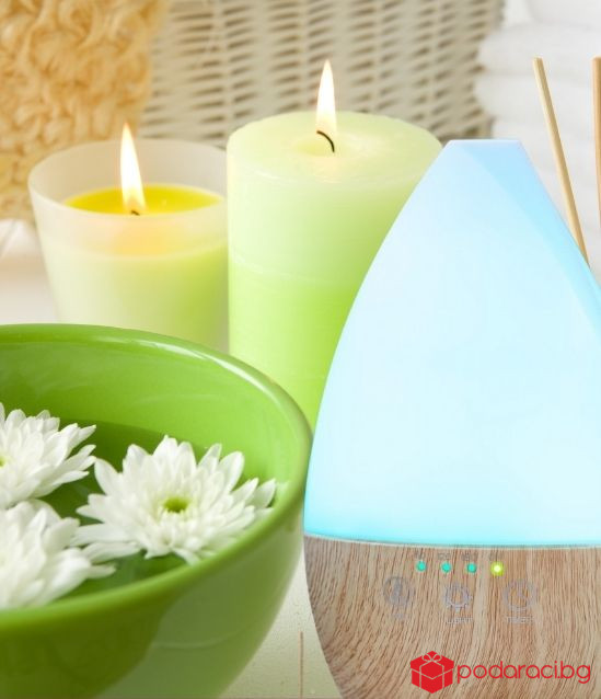 АРОМА ДИФУЗЕР МОХАНА ВАЗА СЪС СВЕТЛИНИ  И ТАЙМЕР