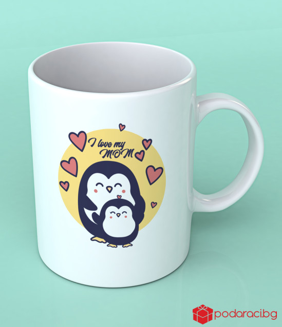 A mug for a mother with a penguin