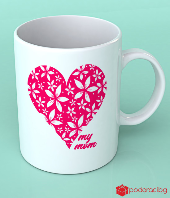 Чаша за майка със сърце