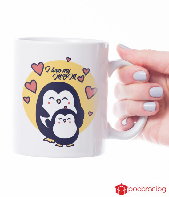 A mug for a mother with a penguin