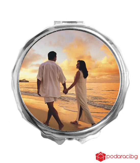 Ladies mirror with photo and text