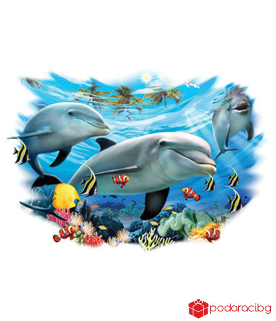 Детска соларна тениска Делфини