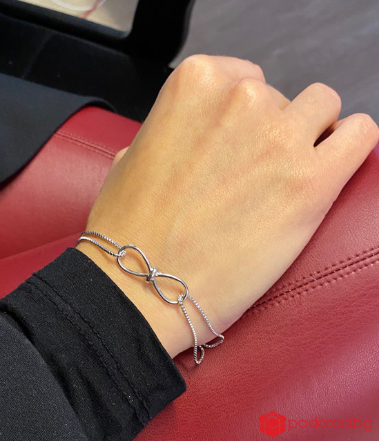 Сребърна гривна Безкрайност