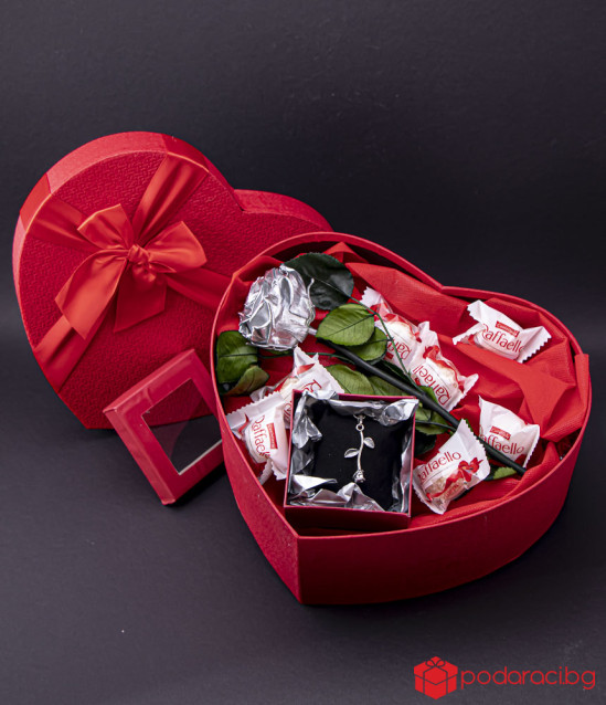 Подаръчен комплект Сребърно сърце