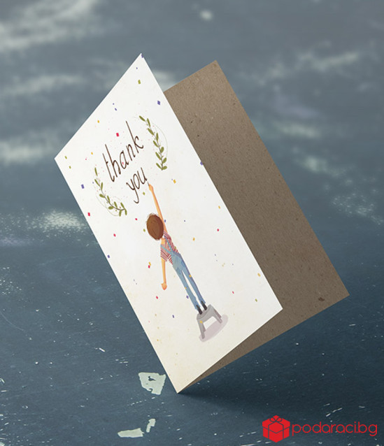 Added reality card Thank you with boy