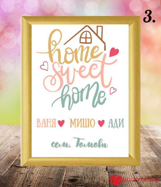 Персонализиран колаж за нов дом в рамка