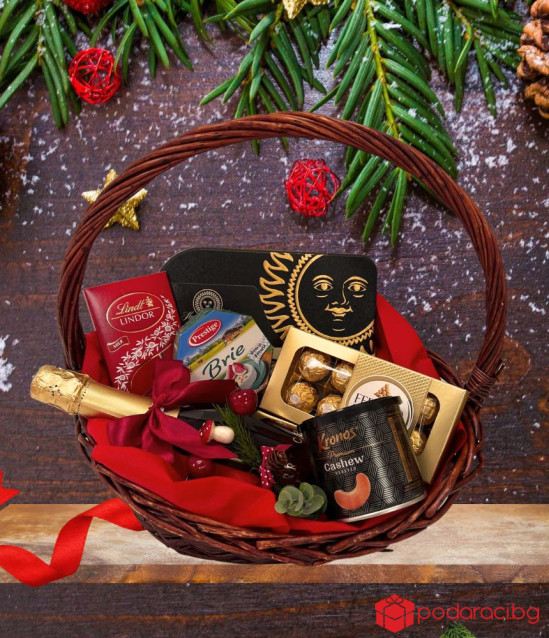 Подаръчна кошница Златни частици