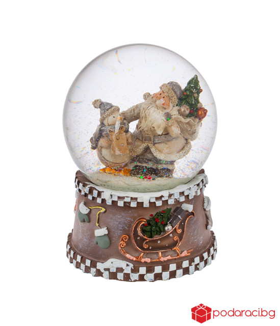 Преспапие Дядо Коледа с пингвин