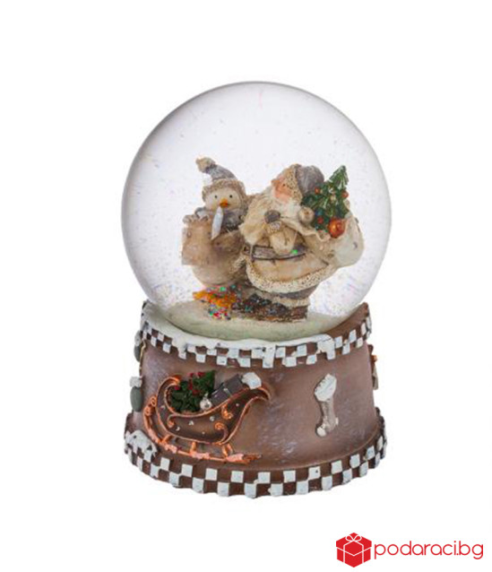 Преспапие Дядо Коледа с пингвин