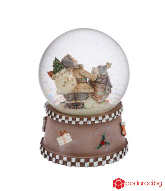 Преспапие Дядо Коледа с пингвин