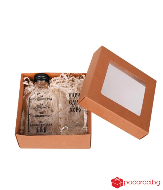 Комплект Фолколор със сувенирна бутилка и шотче