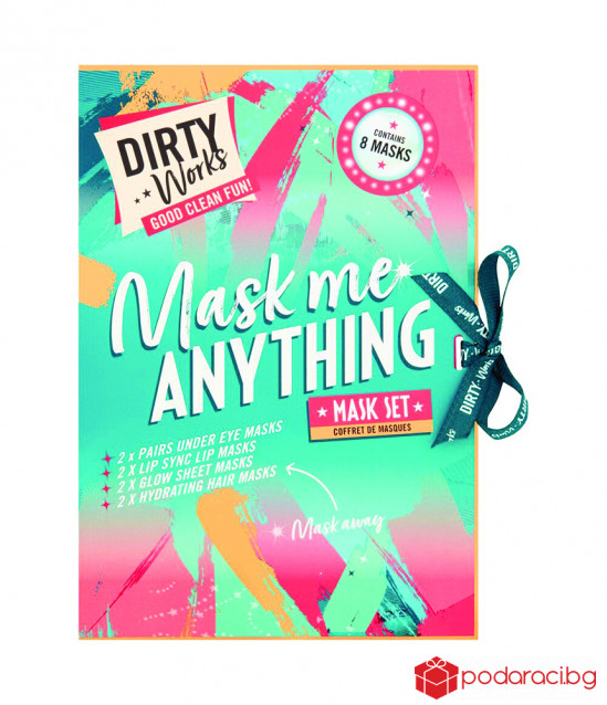 Dirty Works подаръчен комплект My Little Mask Book 8 маски
