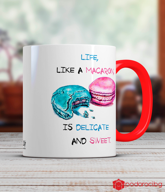 Ceramic mug with Macaron