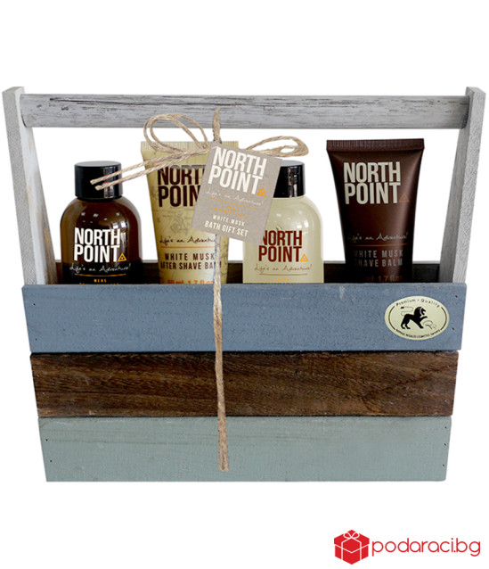 Мъжки луксозен комплект Бял мускус, 5 части