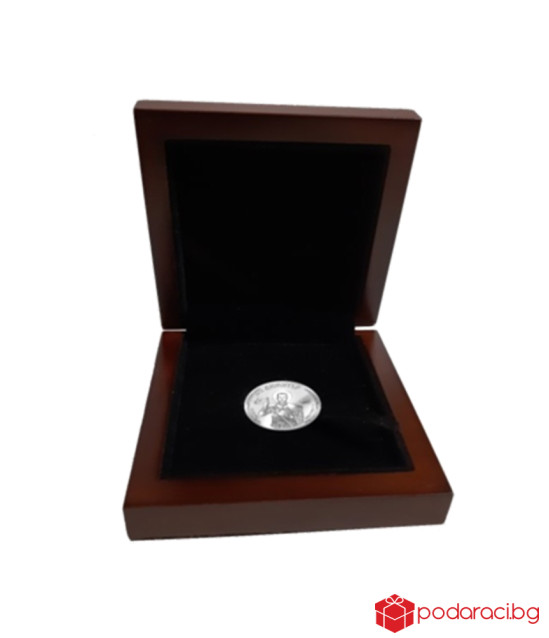 Сребърен медальон Свети Димитър