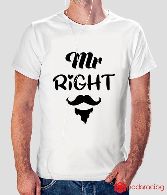 Set T-shirts Mr right and Mrs Always right