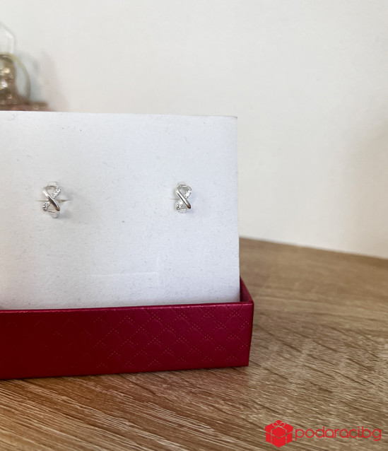 Сребърни обици Безкрайност