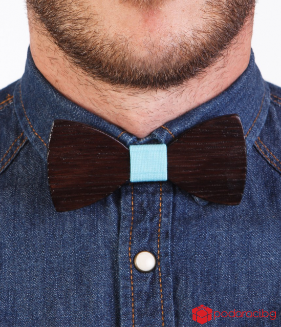 Dark-wood bow tie