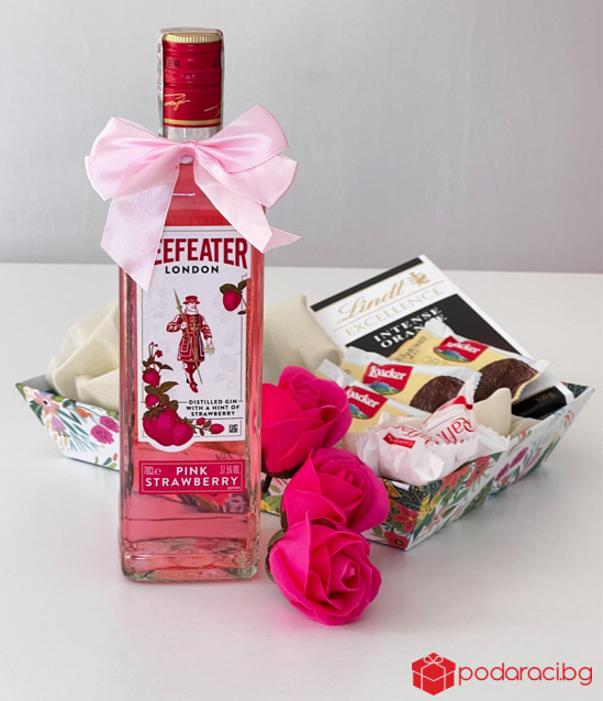 Подаръчен комплект за жени с розов джин