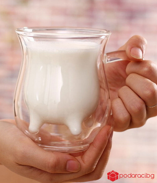 Стъклена чаша за мляко Виме