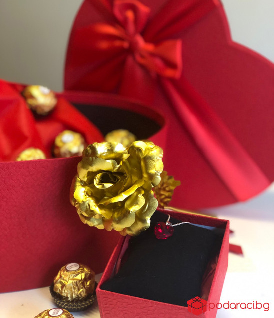 Подарък за жена - комплект Червено сърце