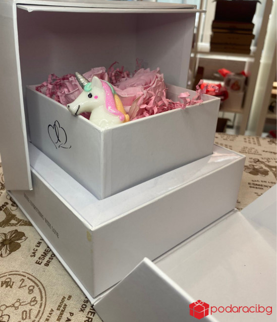 Gift Set unicorn or flamingo with everlasting roses