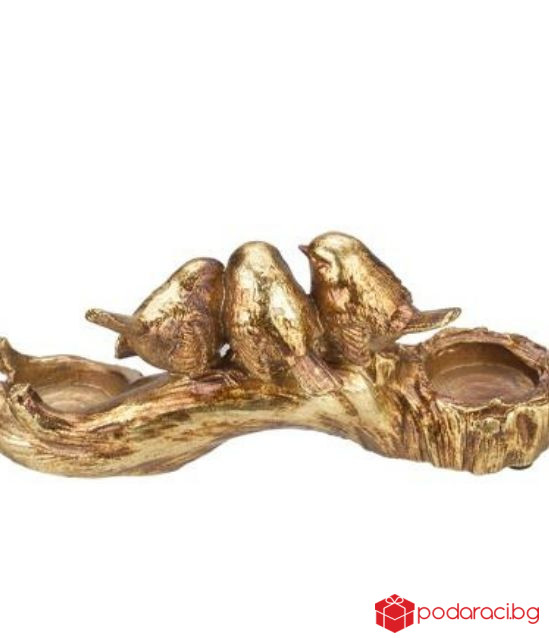 Декорация свещник птици