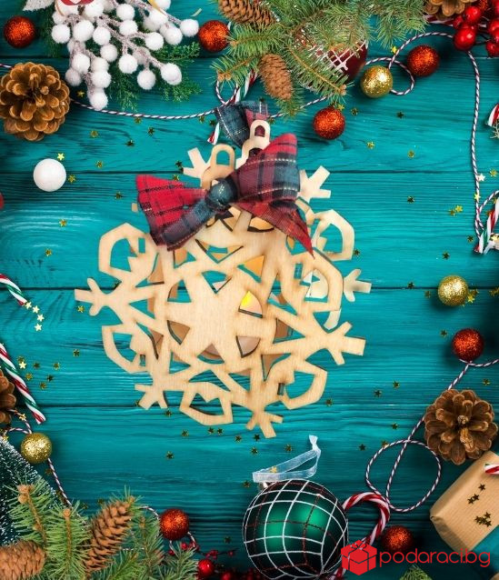 Сглобяема топка за LED свещ снежинка