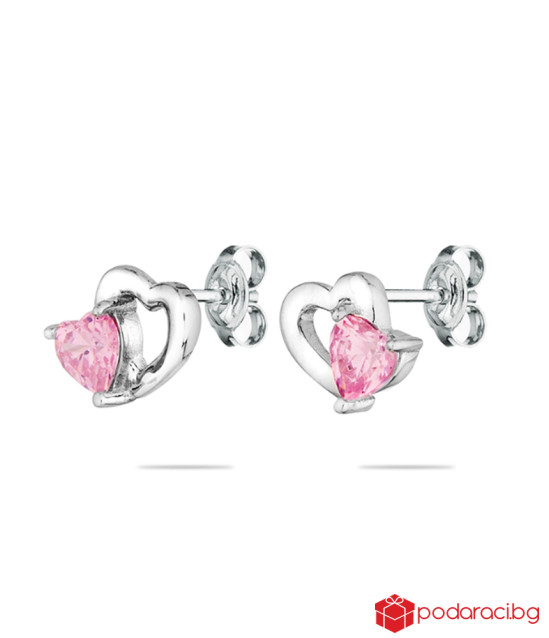 Сребърни обици Сърца