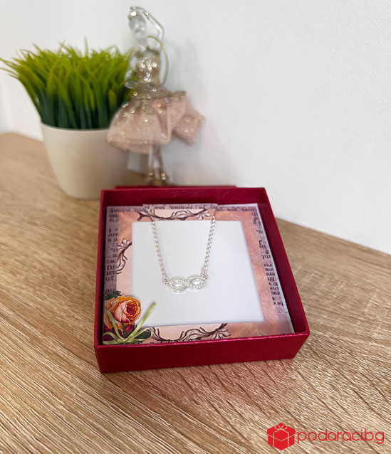 Silver Necklace Symbol of Infinity