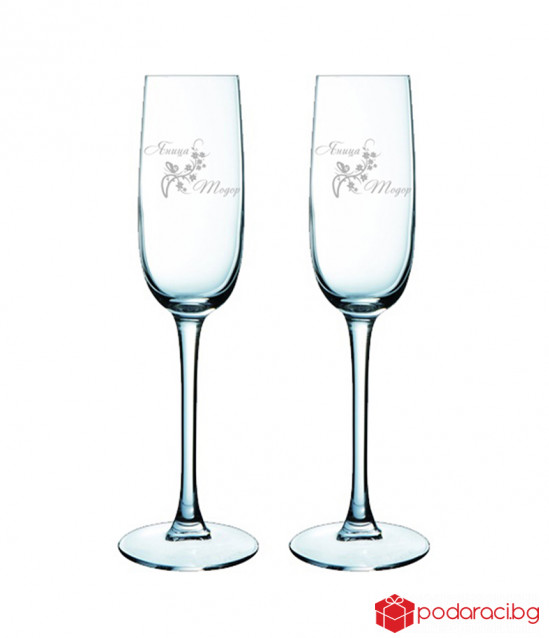 Гравирани чаши за младоженци