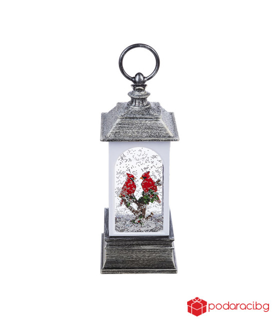 Светещ фенер с птички